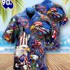 4th Of July America My Heat Beats True To My Country Patriotism Aloha Button Up Hawaiian Shirt