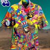 4th Of July Hippie America Colorfull Style Aloha Button Up Hawaiian Shirt