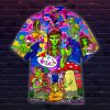 Alien In The World Of Mushrooms Hippie Hawaiian Shirt Beachwear For Men Gifts For Young Adults