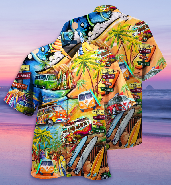 Amazing Happy As A Hippie Hawaiian Shirt Beachwear For Men Gifts For Young Adults