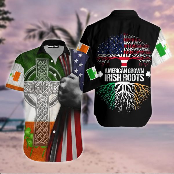 American Grown Irish Roots StPatrick Day Aloha Hawaiian Shirts