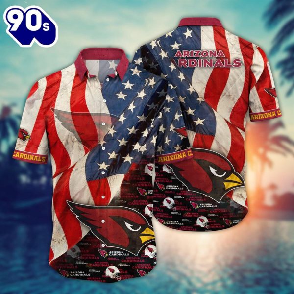 Arizona Cardinals NFL US Flaq 4th Of July Hawaiian Shirt For Fans Trending Summer Football Shirts