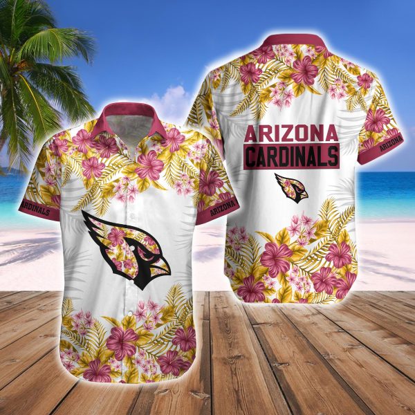 Arizona Cardinals Tropical Hawaiian Fan Shirt Shorts Combo Set