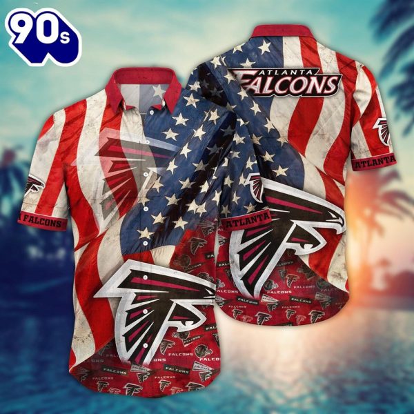 Atlanta Falcons NFL US Flaq 4th Of July Hawaiian Shirt For Fans Trending Summer Football Shirts