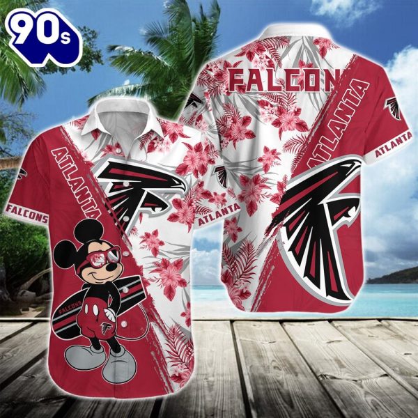 Atlanta Falcons Team NFL Mickey Hawaiian Beach Shirt