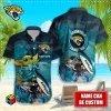 Baby Yoda Custom Name Jacksonville Jaguars NFL Aloha Hawaiian Shirt 2