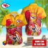 Baby Yoda Custom Name Kansas City Chiefs NFL Aloha Hawaiian Shirt 2