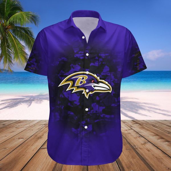 Baltimore Ravens Hawaii Shirt Camouflage Vintage NFL