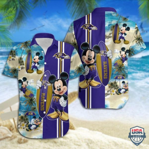 Baltimore Ravens Mickey Mouse Hawaiian Shirt