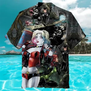 Batman Harley Quinn Unisex Hawaiian Shirt