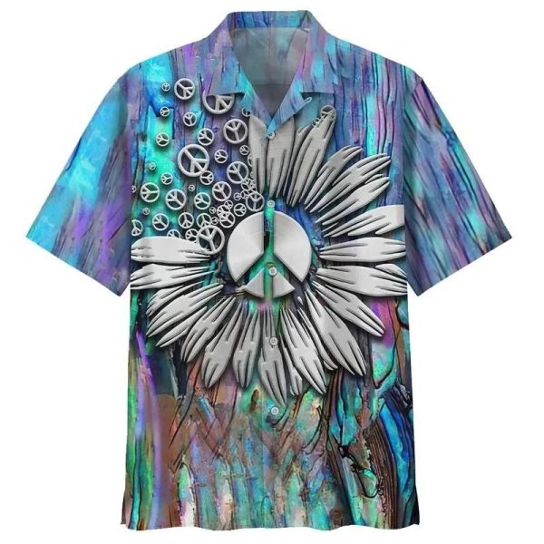 Beach Colorful Awesome Hippie Hawaiian Shirt Beachwear For Men Gifts For Young Adults