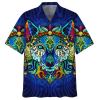 Boho Wolf Hippie Hawaiian Shirt Beachwear For Men Gifts For Young Adults