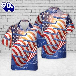 Breeze Airways A220 300 4th Of July Hawaiian Shirt