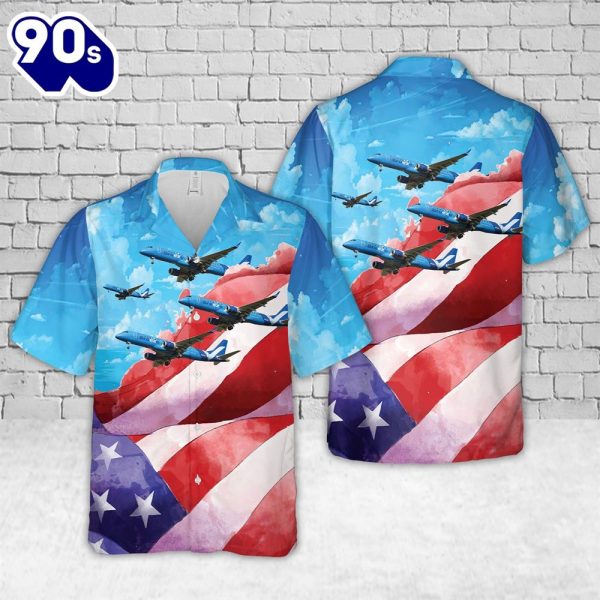 Breeze Airways E190 4th Of July Hawaiian Shirt