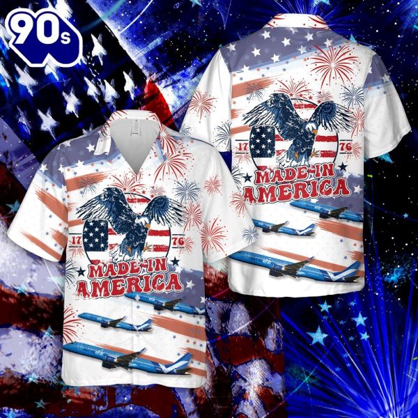 Breeze Airways Embraer0 200IGW 4th Of July Hawaiian Shirt