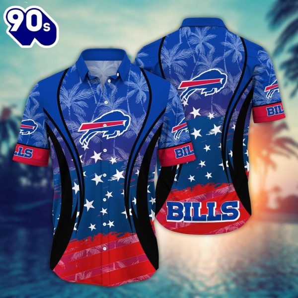 Buffalo Bills NFL Summer 4th Of July USA Flaq Hawaiian Shirt For Fans