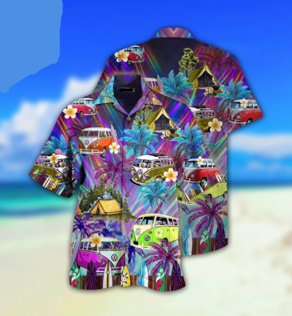 Bus Go Every Where 3d Hippie Hawaiian Shirt Beachwear For Men Gifts For Young Adults