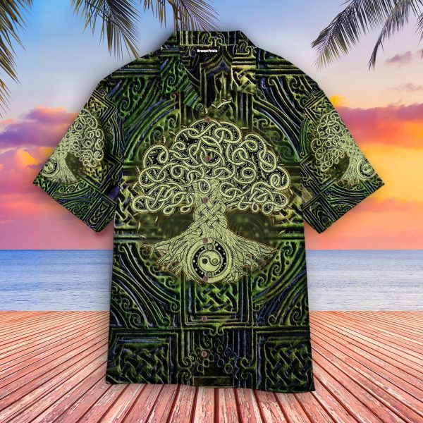 Celtic Tree Of Life Irish St Patricks Day Aloha Hawaiian Shirts