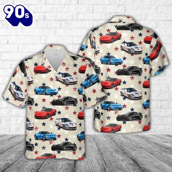 Chevrolet Corvette C6 4th Of July Hawaiian Shirt