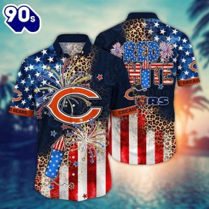 Chicago Bears NFL Hawaiian Shirt Tshirt Independence Day New Summer Shirt