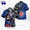 Chicago Cubs Mickey Mouse Floral Short Sleeve Hawaii Shirt