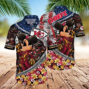 Chiefs Hawaiian Shirt NFL KC Cool Mickey Mouse Kansas City Chiefs Hawaiian Shirt