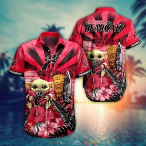 Cincinnati Bearcats Baby Yoda NCAA Hawaiian Shirt