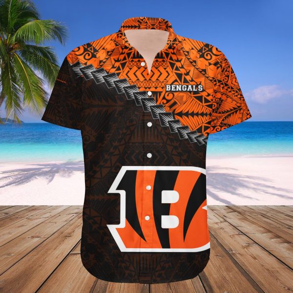 Cincinnati Bengals Hawaii Shirt Grunge Polynesian Tattoo NFL