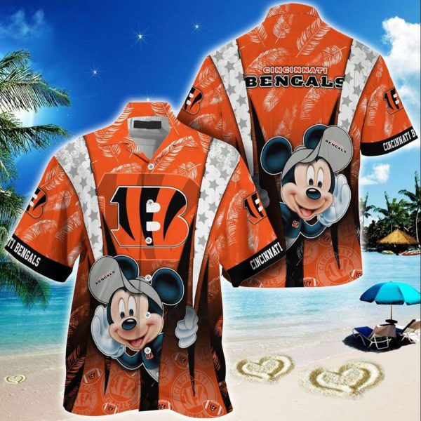 Cincinnati Bengals Mickey Mouse NFL Hawaiian Shirt