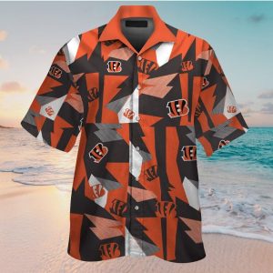 Cincinnati Bengals Short Sleeve Button Up Tropical Hawaiian Shirt