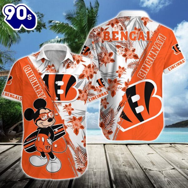 Cincinnati Bengals Team NFL Mickey Hawaiian Beach Shirt