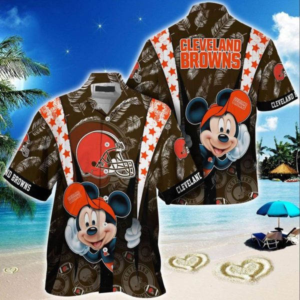 Cleveland Browns Mickey Mouse NFL Hawaiian Shirt