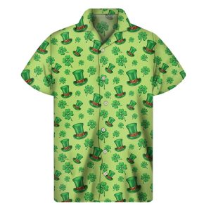 Clover And Hat St Patricks Day Hawaiian Shirt