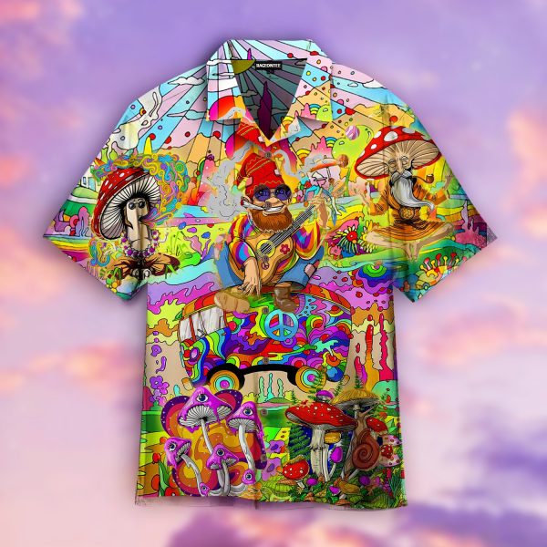 Colorful Hippie Hawaiian Shirt Beachwear For Men Gifts For Young Adults