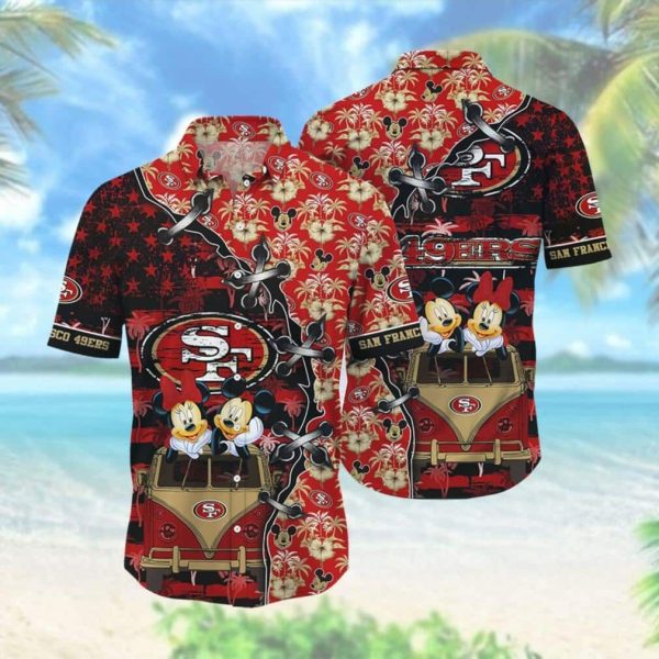 Cool Disney Mickey Mouse NFL San Francisco 49ers NFL Hawaiian Shirt