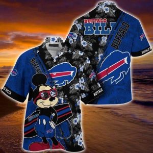 Cool Mickey Mouse Buffalo Bills Hawaiian Shirt Gift For Disney Lovers NFL Hawaiian Shirt