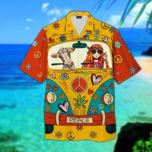 Cow Hippie Hawaiian Shirt Beachwear For Men Gifts For Young Adults