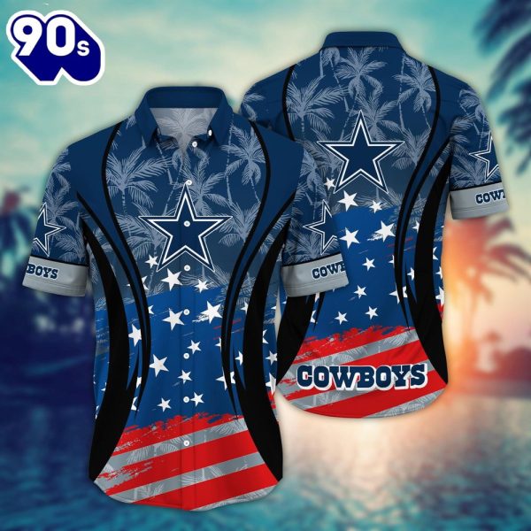 Dallas Cowboys NFL Summer 4th Of July USA Flaq Hawaiian Shirt For Fans