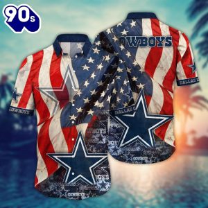 Dallas Cowboys NFL US Flaq 4th Of July Hawaiian Shirt For Fans Trending Summer Football Shirts