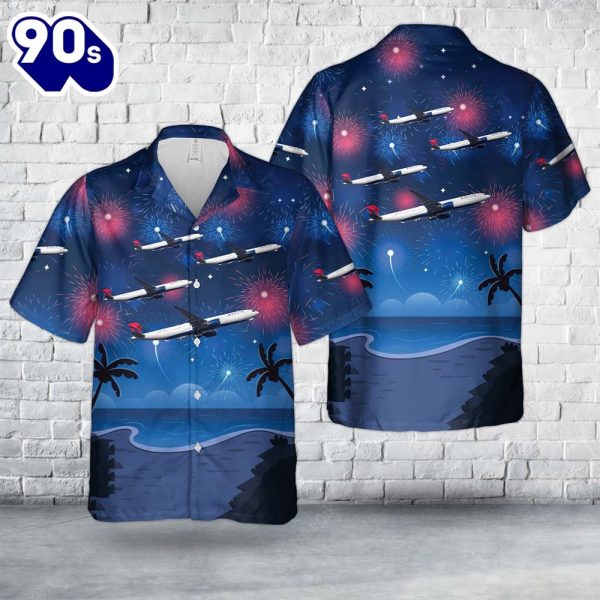 Delta Air Lines Airbus A330 941N 4th Of July Hawaiian Shirt