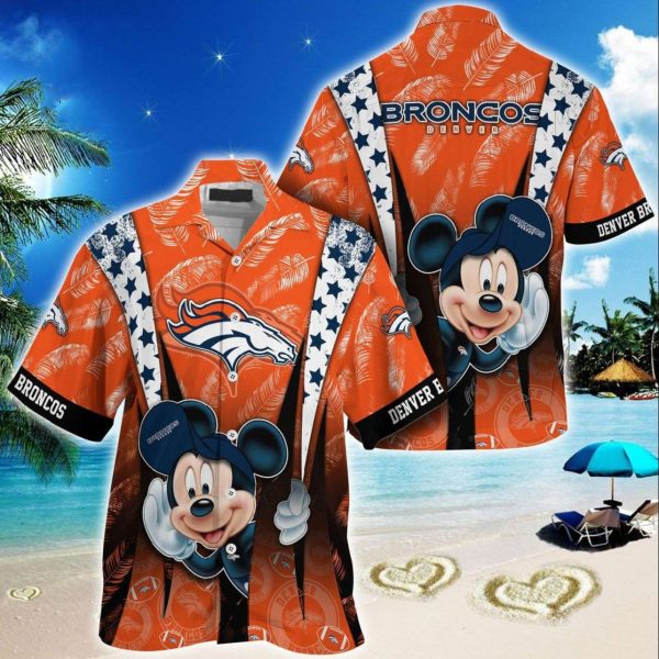 Denver Broncos Mickey Mouse NFL Hawaiian Shirt