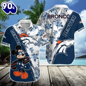 Denver Broncos Team NFL Mickey Hawaiian Beach Shirt