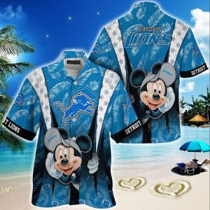 Detroit Lions Mickey Mouse NFL Hawaiian Shirt