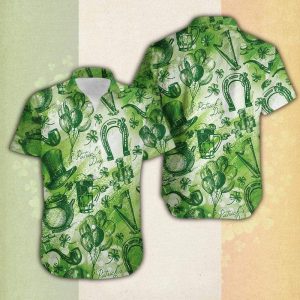 Discover Cool Whole Green Saintpatricks Day Vintage Aloha Hawaiian Shirts