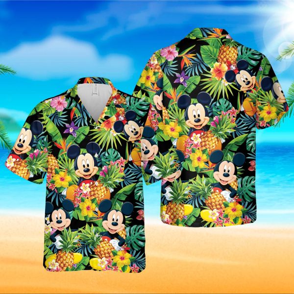 Disney Hawaiian Shirt Summer Beach Trip Family Women's Mickey Mouse