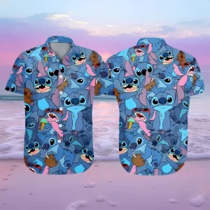 Disney Stitch Hawaiian Shirt Birthday Gift For Beach Lovers