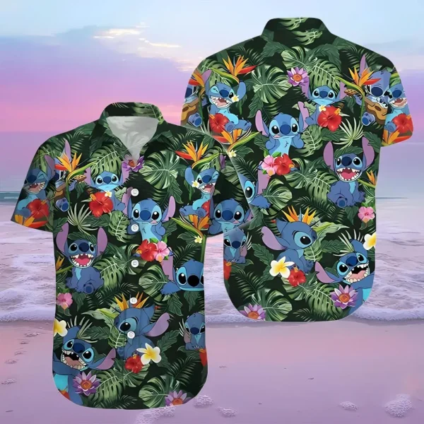 Disney Stitch Hawaiian Shirt Summer Vacation Hawaiian Shirt