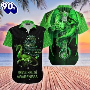 Dragon Storm Mental Health Awareness Hawaiian Shirt For Men amp Women Adult