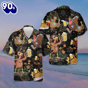 Drunk Turkey Thanksgiving Hawaiian Shirt Funny Thanksgiving Shirt Gifts For Friends