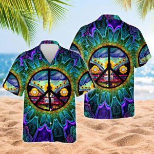 Every Little Thing Is Gonna Be Alright Hippie Hawaiian Shirt Beachwear For Men Gifts For Young Adults